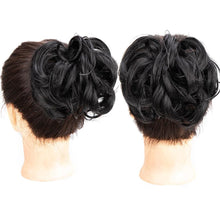 Load image into Gallery viewer, New Claw Chignon Curly Hair Bands Messy Bun Hairpieces for Women Scrunchy Natural Fake False Hair Heat Resistant Fiber Black Clip in Hair Extension For Volumized Hair Buns For Girls