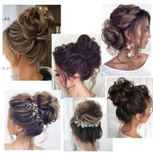 Load image into Gallery viewer, New Claw Chignon Curly Hair Bands Messy Bun Hairpieces for Women Scrunchy Natural Fake False Hair Heat Resistant Fiber Black Clip in Hair Extension For Volumized Hair Buns For Girls