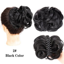 Load image into Gallery viewer, New Claw Chignon Curly Hair Bands Messy Bun Hairpieces for Women Scrunchy Natural Fake False Hair Heat Resistant Fiber Black Clip in Hair Extension For Volumized Hair Buns For Girls
