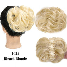 Load image into Gallery viewer, New Claw Chignon Curly Hair Bands Messy Bun Hairpieces for Women Scrunchy Natural Fake False Hair Heat Resistant Fiber Black Clip in Hair Extension For Volumized Hair Buns For Girls