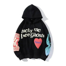 Load image into Gallery viewer, New Cool Printed Hoodies For Men Trendy Stylish Casual Wear For Winter Party Wear Men Hooded Sweatshirts Lucky Me I See Ghosts Hoodie Hip Hop Street Rapper Unisex Couple Sweatshirt With Novelty Printing for Men Women