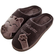 Load image into Gallery viewer, New Couples Cat Women Shoes Non-Slip Soft Warm Man House Slippers Indoor Bedroom Winter Home Slippers Memory Foam Fuzzy Slippers Cute Furry Fleece Slippers With Warm Plush Slip On House Shoes