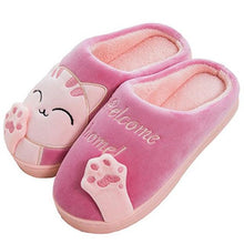 Load image into Gallery viewer, New Couples Cat Women Shoes Non-Slip Soft Warm Man House Slippers Indoor Bedroom Winter Home Slippers Memory Foam Fuzzy Slippers Cute Furry Fleece Slippers With Warm Plush Slip On House Shoes