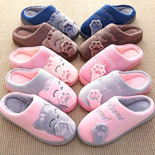 Load image into Gallery viewer, New Couples Cat Women Shoes Non-Slip Soft Warm Man House Slippers Indoor Bedroom Winter Home Slippers Memory Foam Fuzzy Slippers Cute Furry Fleece Slippers With Warm Plush Slip On House Shoes