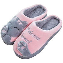 Load image into Gallery viewer, New Couples Cat Women Shoes Non-Slip Soft Warm Man House Slippers Indoor Bedroom Winter Home Slippers Memory Foam Fuzzy Slippers Cute Furry Fleece Slippers With Warm Plush Slip On House Shoes