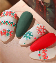 Load image into Gallery viewer, New Craft Nail Stickers Japanese 5d Nails Sticker Three-dimensional Snowflake Nail art Stickers Decals Decoration Decals Snowflakes Elk Bear Christmas Xmas Stickers Snowflakes Nail Water Decals Christmas White Snow Transfer Sticker Decoration Slider