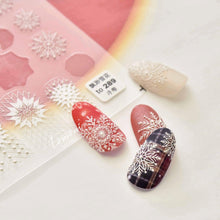 Load image into Gallery viewer, New Craft Nail Stickers Japanese 5d Nails Sticker Three-dimensional Snowflake Nail art Stickers Decals Decoration Decals Snowflakes Elk Bear Christmas Xmas Stickers Snowflakes Nail Water Decals Christmas White Snow Transfer Sticker Decoration Slider