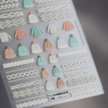 Load image into Gallery viewer, New Craft Nail Stickers Japanese 5d Nails Sticker Three-dimensional Snowflake Nail art Stickers Decals Decoration Decals Snowflakes Elk Bear Christmas Xmas Stickers Snowflakes Nail Water Decals Christmas White Snow Transfer Sticker Decoration Slider
