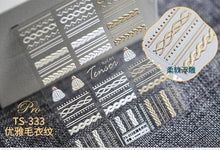 Load image into Gallery viewer, New Craft Nail Stickers Japanese 5d Nails Sticker Three-dimensional Snowflake Nail art Stickers Decals Decoration Decals Snowflakes Elk Bear Christmas Xmas Stickers Snowflakes Nail Water Decals Christmas White Snow Transfer Sticker Decoration Slider