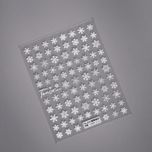 Load image into Gallery viewer, New Craft Nail Stickers Japanese 5d Nails Sticker Three-dimensional Snowflake Nail art Stickers Decals Decoration Decals Snowflakes Elk Bear Christmas Xmas Stickers Snowflakes Nail Water Decals Christmas White Snow Transfer Sticker Decoration Slider