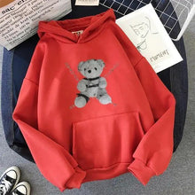 Load image into Gallery viewer, New Dark Hoodies Women Sweatshirts Female Casual Fashion Vintage Oversized Punk Fun Hip Hop Long Bear Long Sleeve Drawstring Hoodie Sweatshirt