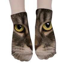 Load image into Gallery viewer, 3D Printed Women Winter Christmas Socks Funny Creative Pet Cat Face Unisex Cotton Ankle Socks Children Gift Animal Lover Socks For Men And Women