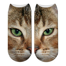 Load image into Gallery viewer, 3D Printed Women Winter Christmas Socks Funny Creative Pet Cat Face Unisex Cotton Ankle Socks Children Gift Animal Lover Socks For Men And Women