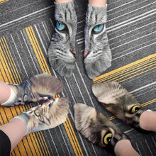 Load image into Gallery viewer, 3D Printed Women Winter Christmas Socks Funny Creative Pet Cat Face Unisex Cotton Ankle Socks Children Gift Animal Lover Socks For Men And Women
