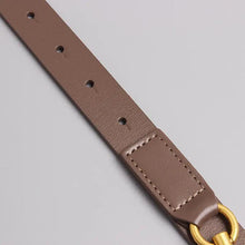Load image into Gallery viewer, Simple Black Plain Leather Belt For Women Classic Thin Skinny Waistbands Casual Women Dress Belts