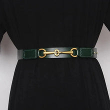 Load image into Gallery viewer, Simple Black Plain Leather Belt For Women Classic Thin Skinny Waistbands Casual Women Dress Belts