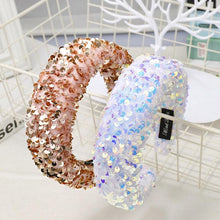 Load image into Gallery viewer, Sparkly Sequins Sponge Headbands Mermaid Knot Tie Head Bands for Women Daily Party Crown Turban Gorgeous Hair Accessories For Women