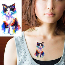 Load image into Gallery viewer, New Different Waterproof Temporary Tattoo Cute Fox Dog Luxury Animal Stickers Tattoo Colorful Modern Design For Adults Kids