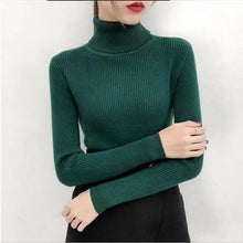 Load image into Gallery viewer, New Elegance Autumn/Winter Knitted Jumper Tops Turtleneck Pullovers Casual Sweaters Women Shirt Long Sleeve Tight Sweater Girls