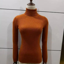 Load image into Gallery viewer, New Elegance Autumn/Winter Knitted Jumper Tops Turtleneck Pullovers Casual Sweaters Women Shirt Long Sleeve Tight Sweater Girls