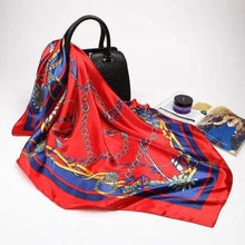 Load image into Gallery viewer, New Elegance Fashionable Scarves for Women Shawl Print Silk Satin Hijab Scarf Female Bandana 90*90cm Luxury Square Shawls Scarfs For Ladies