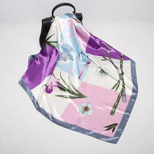Load image into Gallery viewer, New Elegance Fashionable Scarves for Women Shawl Print Silk Satin Hijab Scarf Female Bandana 90*90cm Luxury Square Shawls Scarfs For Ladies