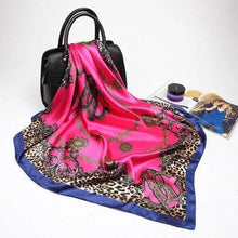 Load image into Gallery viewer, New Elegance Fashionable Scarves for Women Shawl Print Silk Satin Hijab Scarf Female Bandana 90*90cm Luxury Square Shawls Scarfs For Ladies