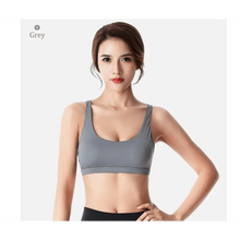 Load image into Gallery viewer, New Elegance Fitness Sports Bra for Women Push Up Wirefree Padded Crisscross Strappy Running Gym Training Workout Yoga Underwear Crop Tops