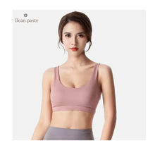 Load image into Gallery viewer, New Elegance Fitness Sports Bra for Women Push Up Wirefree Padded Crisscross Strappy Running Gym Training Workout Yoga Underwear Crop Tops