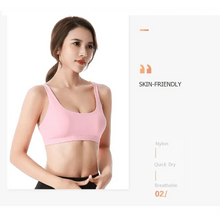 Load image into Gallery viewer, New Elegance Fitness Sports Bra for Women Push Up Wirefree Padded Crisscross Strappy Running Gym Training Workout Yoga Underwear Crop Tops