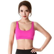 Load image into Gallery viewer, New Elegance Fitness Sports Bra for Women Push Up Wirefree Padded Crisscross Strappy Running Gym Training Workout Yoga Underwear Crop Tops
