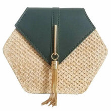 Load image into Gallery viewer, New Famous Mulit Style Straw+leather Handba For Women And Girls New Fashion Summer Bag Handmade Woven Beach Circle Shoulder Bag