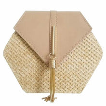Load image into Gallery viewer, New Famous Mulit Style Straw+leather Handba For Women And Girls New Fashion Summer Bag Handmade Woven Beach Circle Shoulder Bag