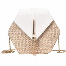 Load image into Gallery viewer, New Famous Mulit Style Straw+leather Handba For Women And Girls New Fashion Summer Bag Handmade Woven Beach Circle Shoulder Bag