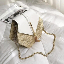 Load image into Gallery viewer, New Famous Mulit Style Straw+leather Handba For Women And Girls New Fashion Summer Bag Handmade Woven Beach Circle Shoulder Bag