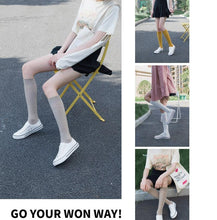 Load image into Gallery viewer, New Fashion Cotton Ladies Knee High Solid Color Socks Student Socks School Party Street Wear Dancing Socks High Quality Cotton Knee High Socks For Women