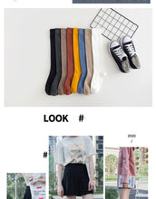 Load image into Gallery viewer, New Fashion Cotton Ladies Knee High Solid Color Socks Student Socks School Party Street Wear Dancing Socks High Quality Cotton Knee High Socks For Women