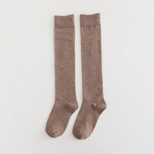 Load image into Gallery viewer, New Fashion Cotton Ladies Knee High Solid Color Socks Student Socks School Party Street Wear Dancing Socks High Quality Cotton Knee High Socks For Women