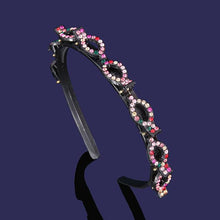 Load image into Gallery viewer, New Fashion Explosion Pearl Rhinestone Bangs Clip Headband Double Combed Bangs Double Layer Braiding Headband with Hair Clips Hair Tools for Women Hair Accessories