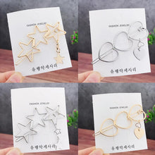 Load image into Gallery viewer, New Fashion Girl Love Five-pointed Star Alloy Clip Bangs Clip Adult Simple Hollow Crystal Hairpin Hair Clip Metal Alloy Barrettes Hair Accessories for Party Wedding