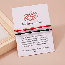 Load image into Gallery viewer, New Fashion Handmade Braided Rope Couple Bracelet For Women Men Charm Lucky Heart Knot Adjustable Rope Bracelets Red Cord Bracelet Braided Knot For Mens Womens