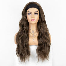 Load image into Gallery viewer, New Fashion Long Wavy Headband Wig for Black Women None Replacement Body Wave Synthetic Headwraps Hair Wig Wigs For Black Women Cosplay Wigs For Women