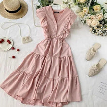 Load image into Gallery viewer, New Fashion Neck Ruffles Summer Dress Party Tank Sundress Women Casual Dresses For Women - Fashion Women Dresses