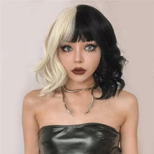 Load image into Gallery viewer, New Fashion Short Bob Water Wave Synthetic Wigs for Women Natural Cosplay Fake Hair Shoulder Length Women's Brown Wig with Bangs Wigs For Black Women