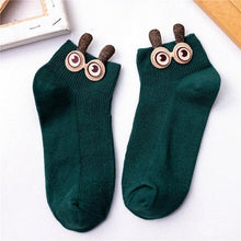 Load image into Gallery viewer, New Fashion Spring Summer Cute Cartoon 3D Big Eyes 3D Rabbit Eared Short Tube Socks Novelty Funny Soft Cotton Ankle Socks For Men And Women
