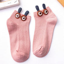 Load image into Gallery viewer, New Fashion Spring Summer Cute Cartoon 3D Big Eyes 3D Rabbit Eared Short Tube Socks Novelty Funny Soft Cotton Ankle Socks For Men And Women
