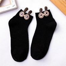 Load image into Gallery viewer, New Fashion Spring Summer Cute Cartoon 3D Big Eyes 3D Rabbit Eared Short Tube Socks Novelty Funny Soft Cotton Ankle Socks For Men And Women