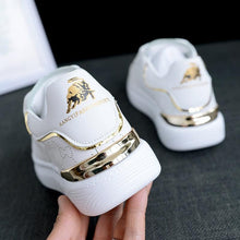 Load image into Gallery viewer, New Fashion White High Quality Women's White Thick Soled Sports Casual Couple Shoes Summer Lace-Up Trainers Gym Tennis Running Breathable High Quality Sneakers