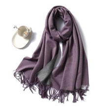 Load image into Gallery viewer, New Fashion Winter Soft Thick Warm Colorful Cashmere Scarf Elegant Escharpe Shawls Scarf Shawls Wraps Lightweight Lady Solid Scarves Fashion Tassels Blanket For Women
