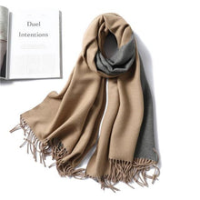 Load image into Gallery viewer, New Fashion Winter Soft Thick Warm Colorful Cashmere Scarf Elegant Escharpe Shawls Scarf Shawls Wraps Lightweight Lady Solid Scarves Fashion Tassels Blanket For Women